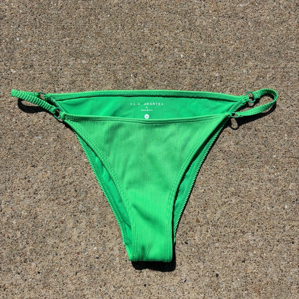 PacSun LA Hearts Bright Green Bikini Bottom